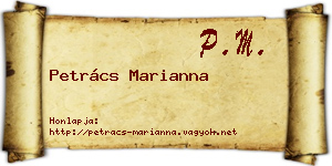Petrács Marianna névjegykártya