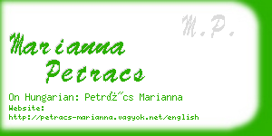 marianna petracs business card